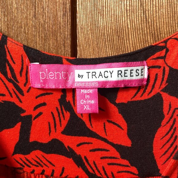 EUC Plenty by Tracy Reese Black/Red Floral Print Robin Dress in Women's X-Large - Picture 3 of 12
